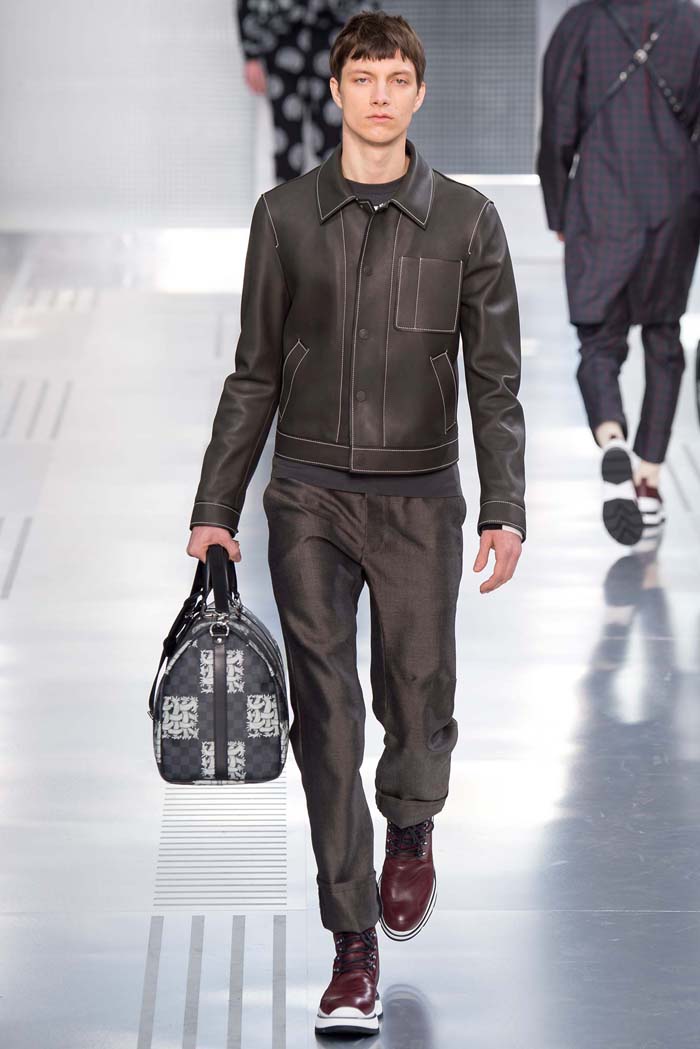 Мужские кожаные куртки осень-зима 2015-2016: Louis Vuitton (лук 3)